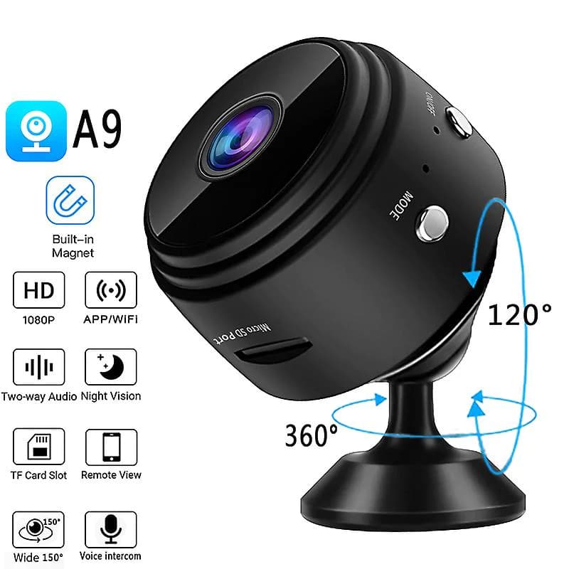 A9 Mini Camera with stand || Wifi Camera Wireless Monitoring HD || New Camera || Mini Wifi Camera || Home Security DVR Sensor Wifi Cameras with V38 APPd